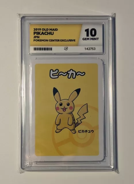 Pikachu Old Maid ACE 10 - japanisches Pokemon Center exklusiv (Babanuki Deck) PSA