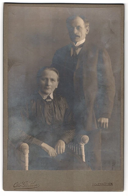 Fotografie Otto Günther, Hohenmölsen, Weissenfelserstr., Portrait älteres Paar