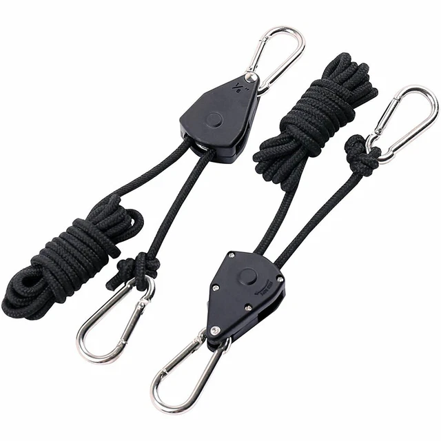 2 stücke 150lbs Kapazität 1/8 "Wachsen Licht Seil Kleiderbügel Ratsche Spannseil 2