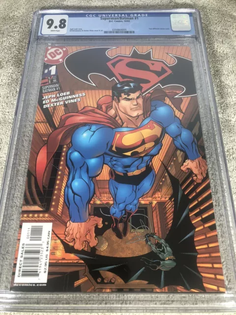 Superman Batman 1 CGC 9.8 Superman McGuinness Cover 1st Print 10/03