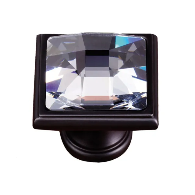 Alno C212 Bronze Crystal 1-1/4" Square Cabinet Knob