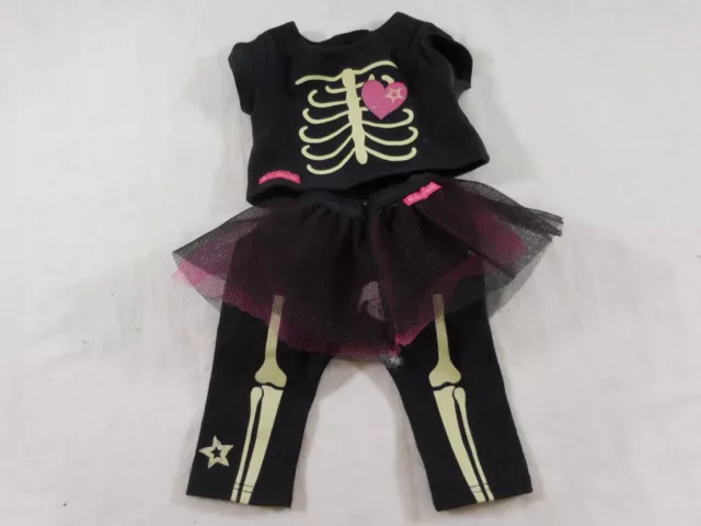 American Girl Doll TRULY ME Halloween Costume Glow Skeleton Outfit