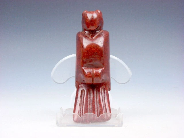 Old Nephrite Jade Stone Carved Sculpture Ancient Eagle Bird #08182207