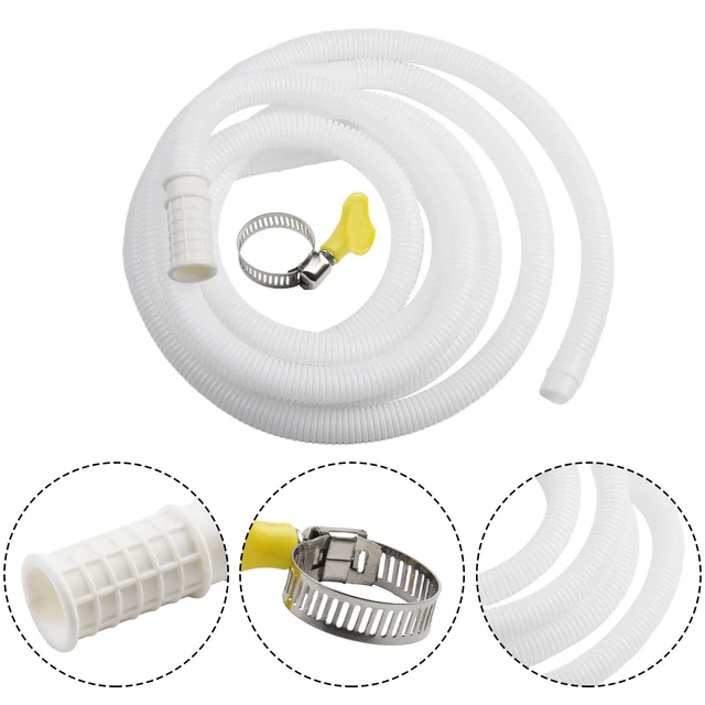 Tuyau De Vidange Flexible Pour Clim Et Lave-linge | TPE Résistant, Longueurs 1 à 10m, Kit Complet Avec Pince Et Connecteurs
