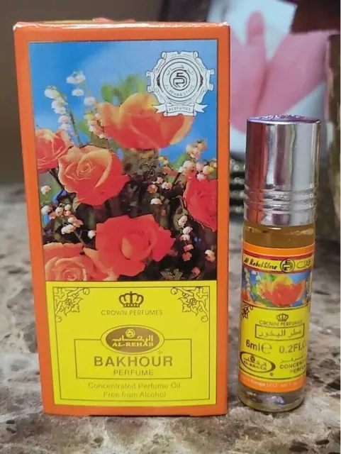 Al Rehab Bakhour Attar sans alcool huile parfum longue durée 6 ml