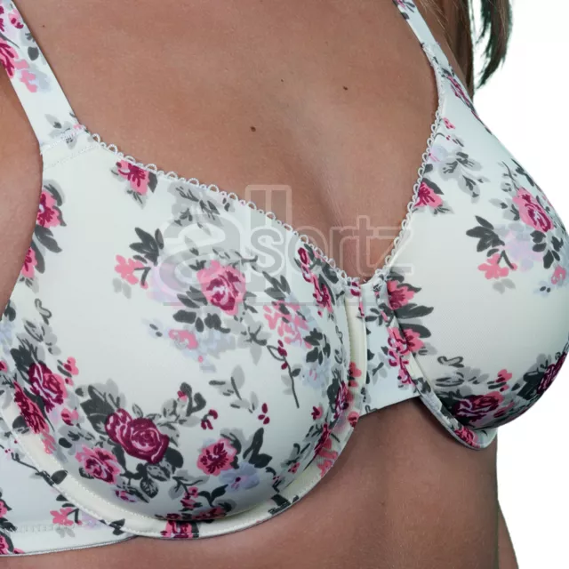 Ladies Underwired Full Cup Bra Large Bust Lace Firm Hold Plus Size 40 - 54 C  - G