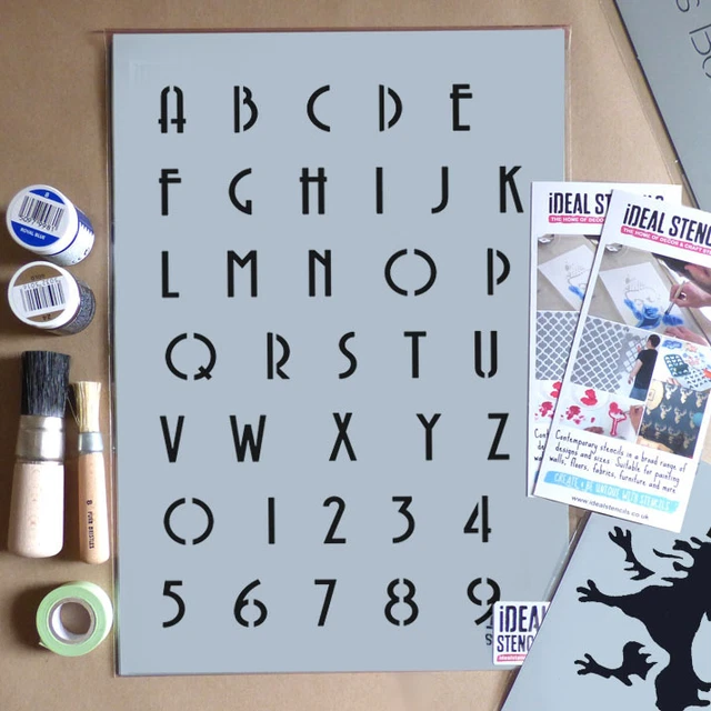 Bastelset Für Kinder Buchstaben-Zahlen-Set 360 Teile Aus Karton – A–Z + 0–9, Kreativ Zum Basteln & Dekorieren, In Aufbewahrungsbox