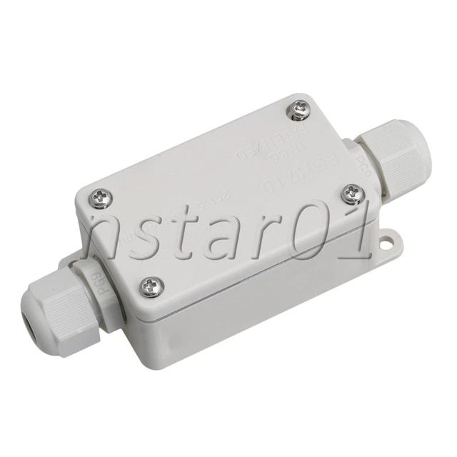 Plastic 2 Way IP65 Junction Box with P02-D3 Terminal for Inrial White