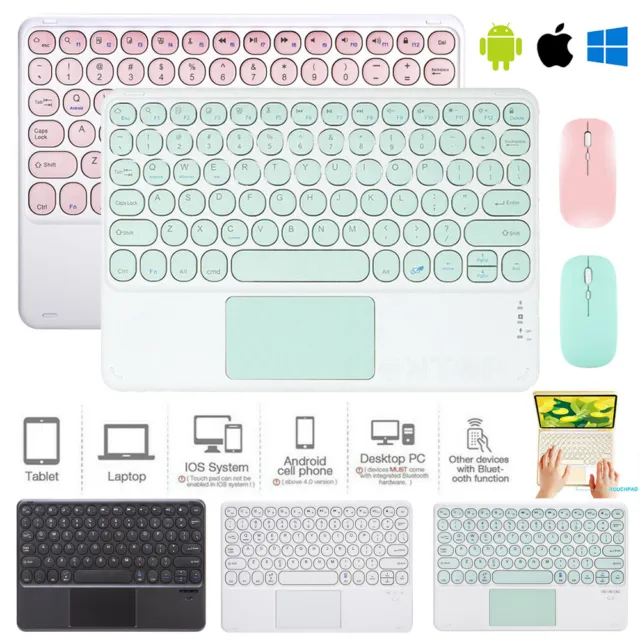 Bluetooth Touchpad Keyboard Mouse For iPad 5/6/7/8/9/10th Gen Air 3 4 5th Pro 11