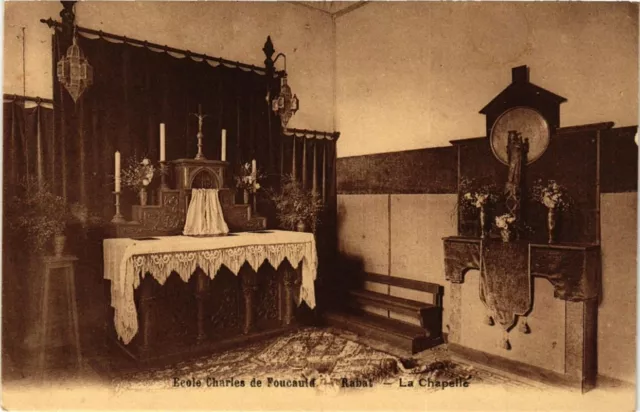 CPA AK MAROC RABAT - Charles de Foucauld School, La Chapelle (280429)