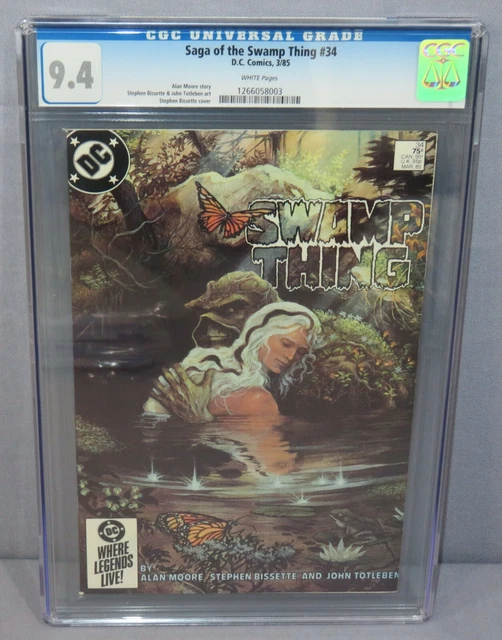 SAGA OF THE SWAMP THING #34 (Alan Moore story) CGC 9.4 NM DC Comics 1985