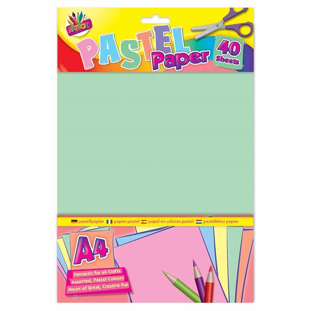 A4 Colores Pastel Papel Arte Manualidades 40 Hojas