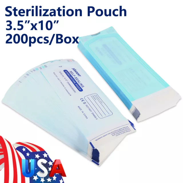 up to 4000 3.5"x10" Self Seal Pouch Sterilization Bag Pouches Dental Medical 2