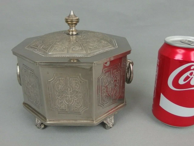Lot De 2 Boîtes Miniatures Orientales En Métal Argenté - Occasion état TBE