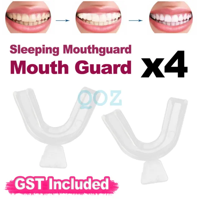 4x Mouth Guard Night Bruxism Clenching Teeth Grinding Mouthguard Sleeping Dental