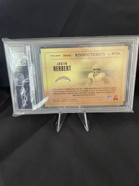 Justin Herbert Rookie2020 Panini Contenders Optic -Winning Tickets Orange #WT19 2