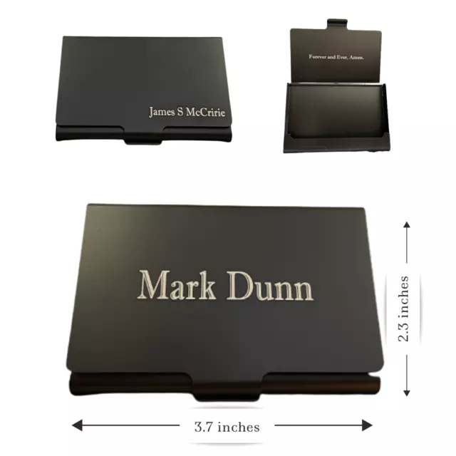 Personalized Engraved Business Card Holder Case Stainless Steel ID Credit Wallet
