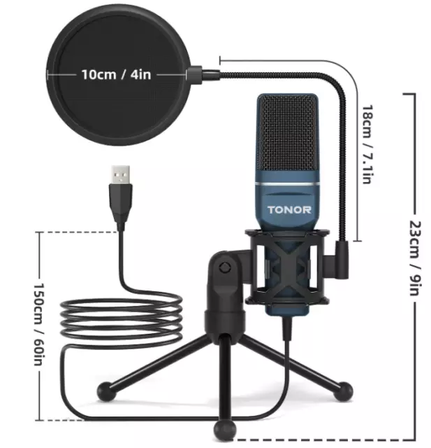 2 microphones à condensateur USB professionnel MC-210.usb – Deluxe