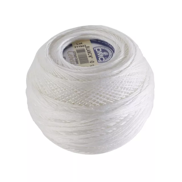 DMC Cebelia 20 in Blanc-White Combed Mercerised Crochet Cotton 50g Balls $10.95