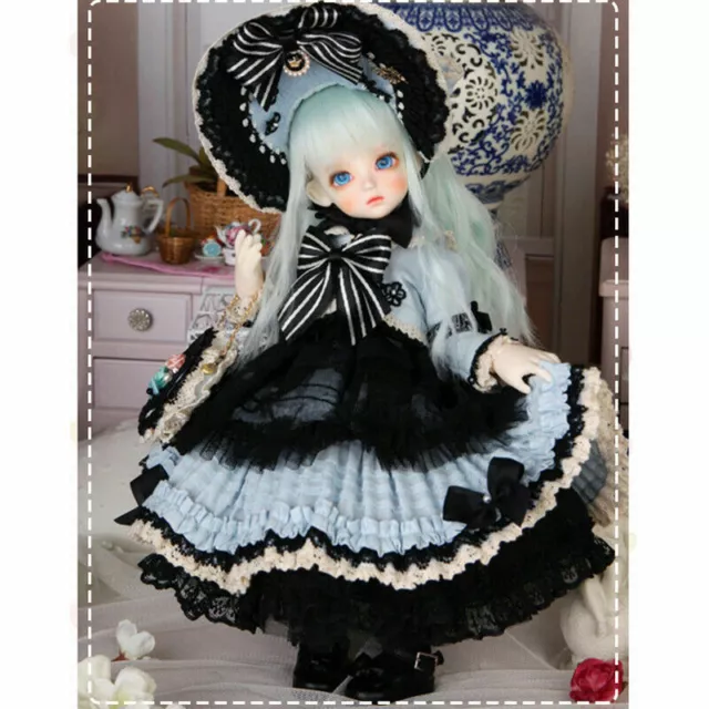 1/6 BJD Doll Resin Jointed Body Girls GIFT Face Makeup Eyes Clothes Wig Hair SET 6