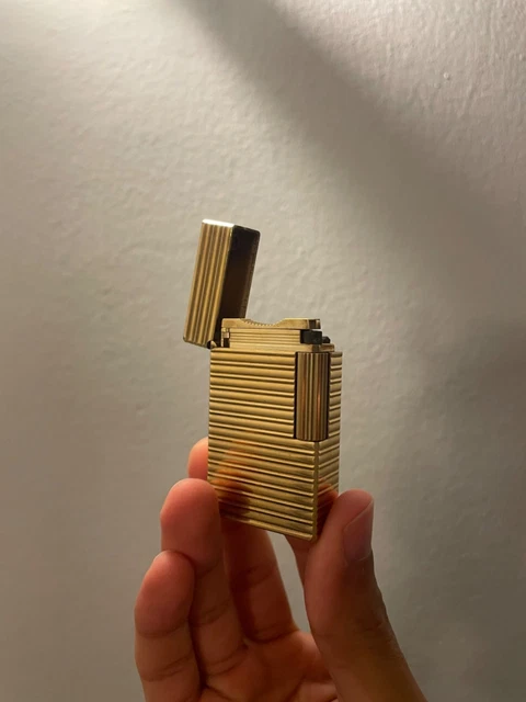 Briquet Dupont Laminé Or - 20 Microns - Excellent état - Fonctionnel - France