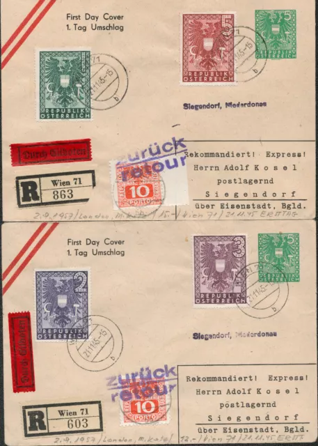 SELTEN !!! Wappen ERSTTAGSBRIEFE Reco Express Postlagernd