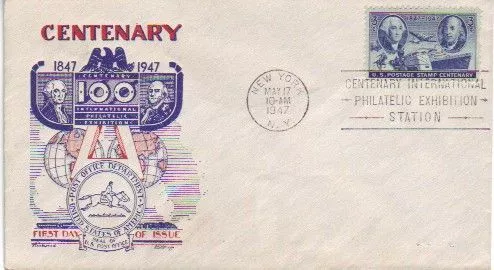 USA - Centenary International Philatelic Exhibition (Fleetwood FDC) 1947