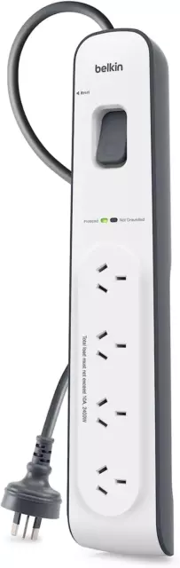 Belkin Bsv400Au2M Travel Surge Protector, White and Grey, 4