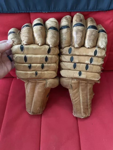 Franklin Tuff Cuff Featherlite Dennis Hull Hockey Gloves Retro
