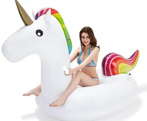 Inflatable Giant Unicorn Swim Pool Raft Air Lounge Bed Swimming Pool Beach Float