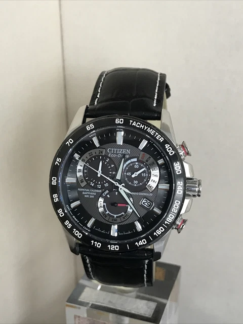 OROLOGIO CRONOGRAFO DIESEL MR. DADDY Tutto Inox Cassa, Quadrante Nero & Cinturino in Pelle EUR
