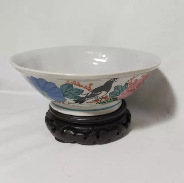 Antique Chinese export large Famille Rose porcelain Bowl