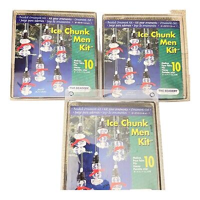 Kits de adorno con cuentas ""Ice Chunk Men"" - The Beadery - 2 completos 1 no completo