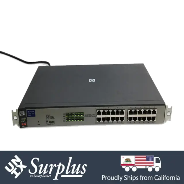 HP ProCurve 2724 24-Port Gigabit RJ-45 Switch Plug and Play Single PSU w/ Ears