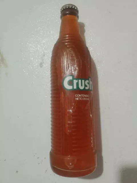 Vintage ORANGE CRUSH EMBOSSED Chile Argentina Capacidad Soda Bottle RARE