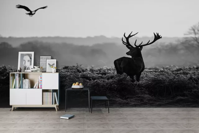 3D Deer Eagle Wallpaper Wall Mural Removable Self-adhesive Sticker 894