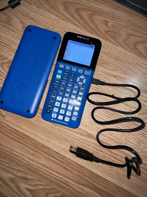 Texas Instruments TI-84 Plus CE Graphing Calculator Blue With Cover