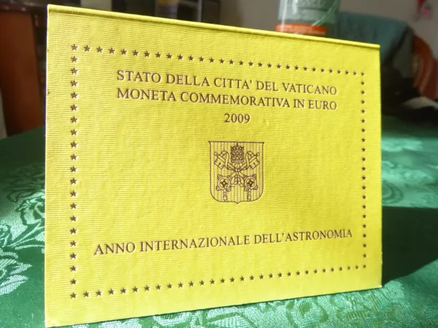 Pièce 2 euros commémorative VATICAN 2009 BU - Année Internationale Astronomie