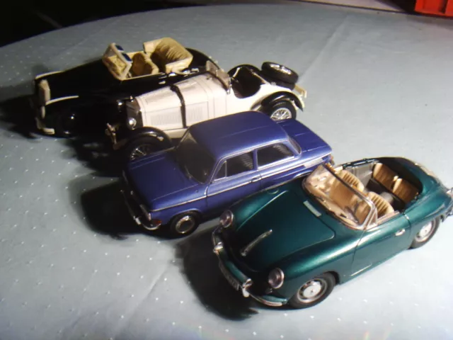 1:18 Edelschrottplatz 2: Mercedes 300 S, Mercedes SSK, NSU TT, Porsche 356 B