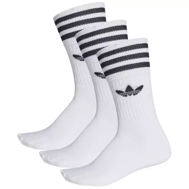 Adidas Originals einfarbige Crew-Sportsocken primegreen 3er-Pack weiß UK Größe: 2,5-11. 3