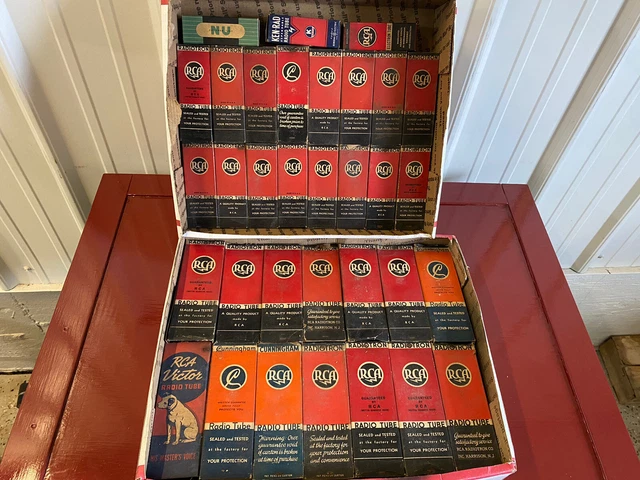 1930 'S 1940 's 1950 'S RCA NU KEN-RAD RADIO TUBE ASSORTED PARTS LOT (33) PIECES