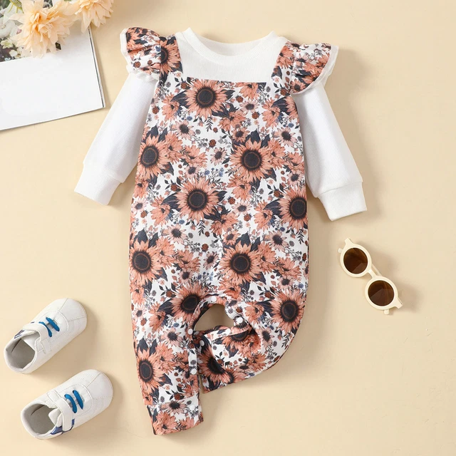 Abiti moderni bambino neonati lunghi arricciati arricciati