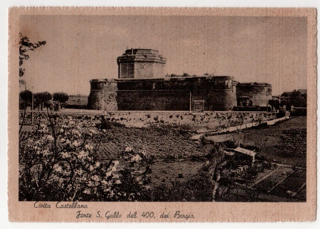 A3 Cartolina Civita Castellana Forte S. Gallo Del 400, Dei Borgia Viaggiata 1942