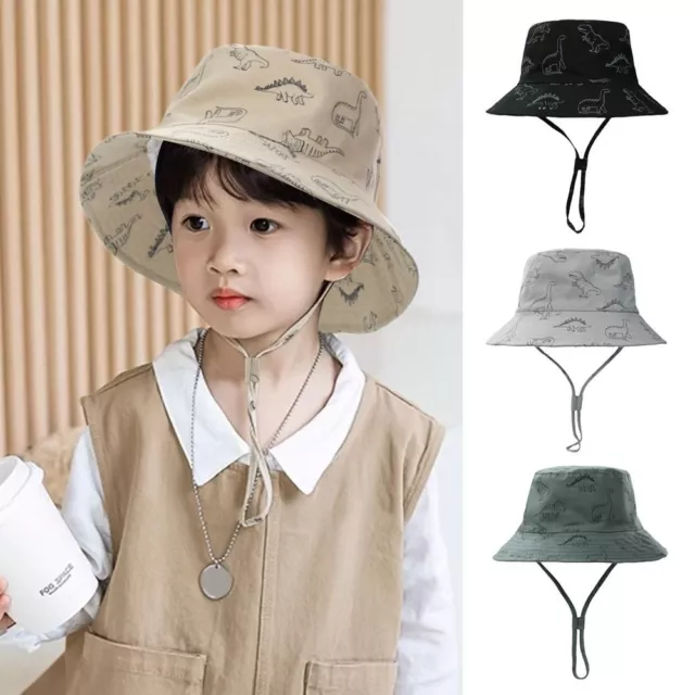 Cotton Baby Bucket Hat Cute Panama Hat Outdoor Beach Cap  Toddler