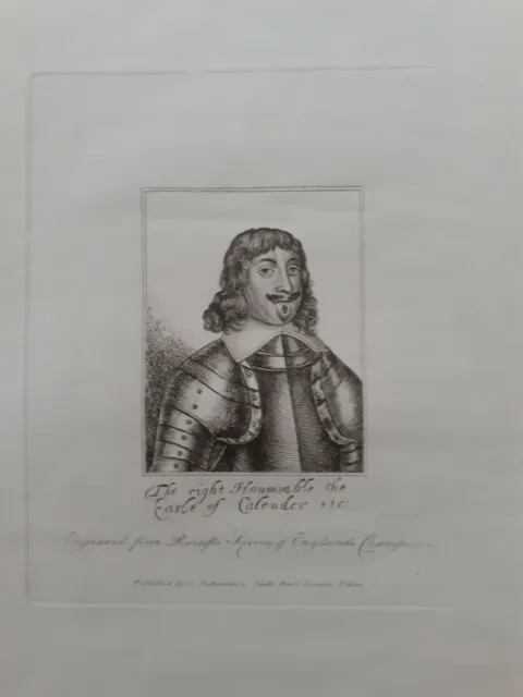 Earl of Calender engraving William Richardson of Leicester Fields
