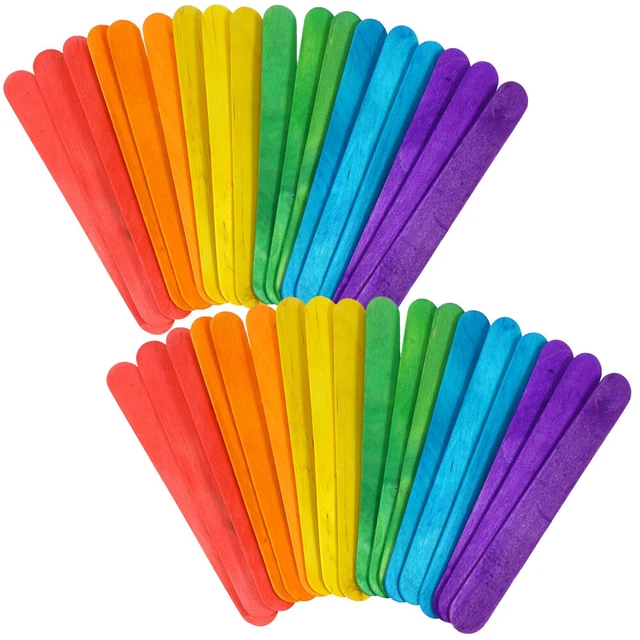 150 PCS Wooden Labels Popsicle Stick Art Makeup Manual Child