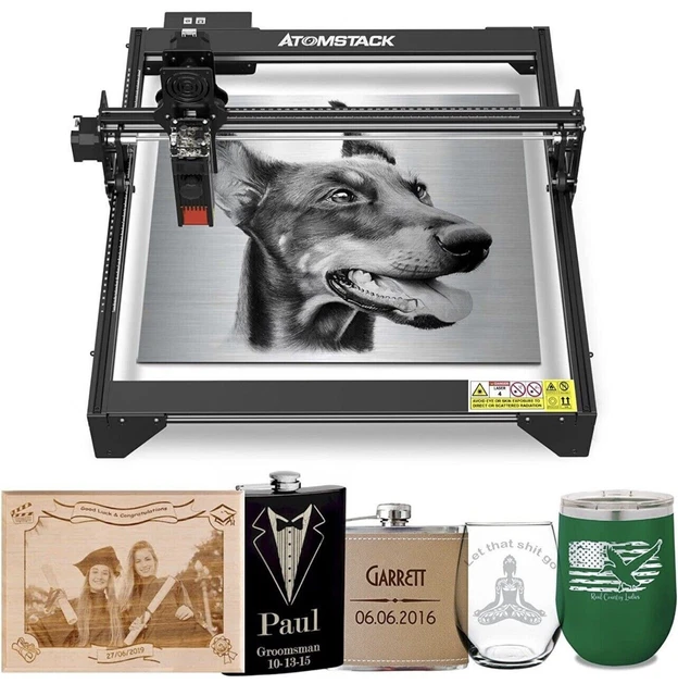 Atomstack A5 M40 Laser Engraver 40w Diode 5-5.5W Optical Power, Fixed Focus,USED