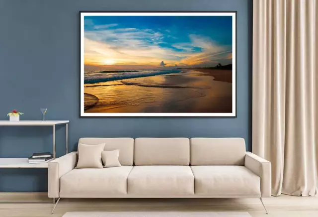 Tropical Beach Nice Sunset View Print Premium Poster High Quality choose sizes