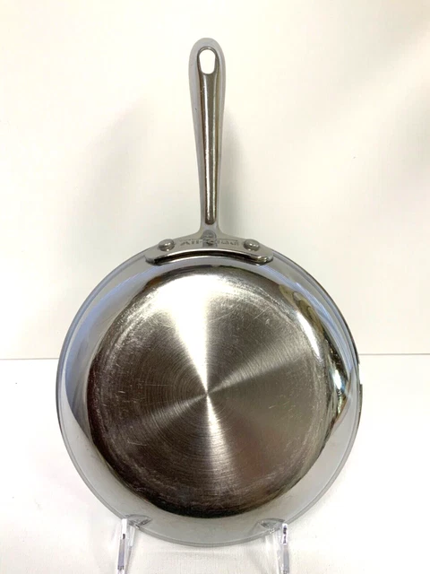 Sartén salteada para freír de acero inoxidable de 8" para artesanos metálicos totalmente revestida gran tamaño