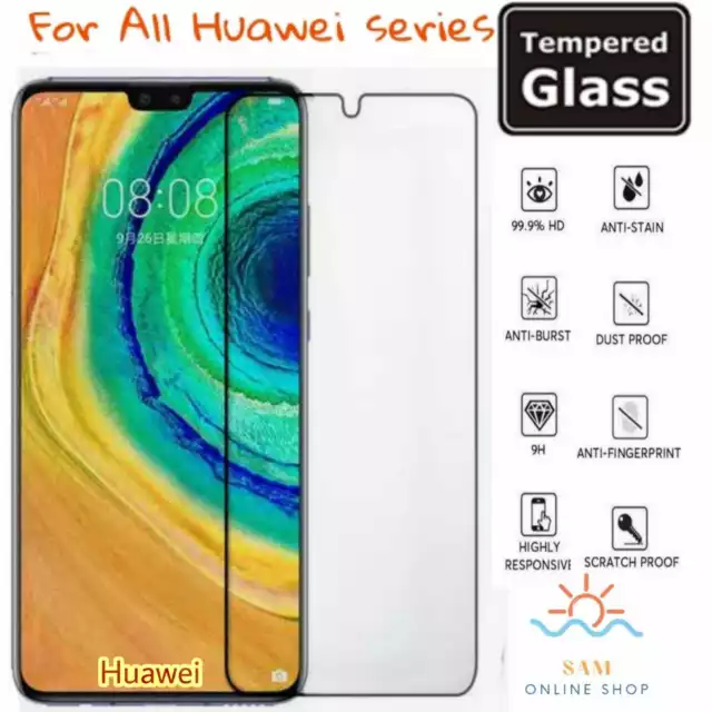 Hartglas Displayschutzfolie für Huawei P20 P30 P40 P-Smart 2020 Mate 30